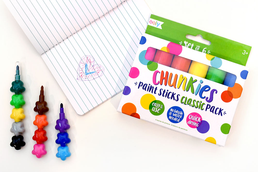 Ooly kids school supplies paint sticks star crayons