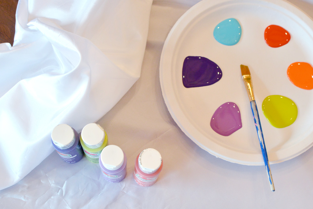colorful craft paint trash the dress idea
