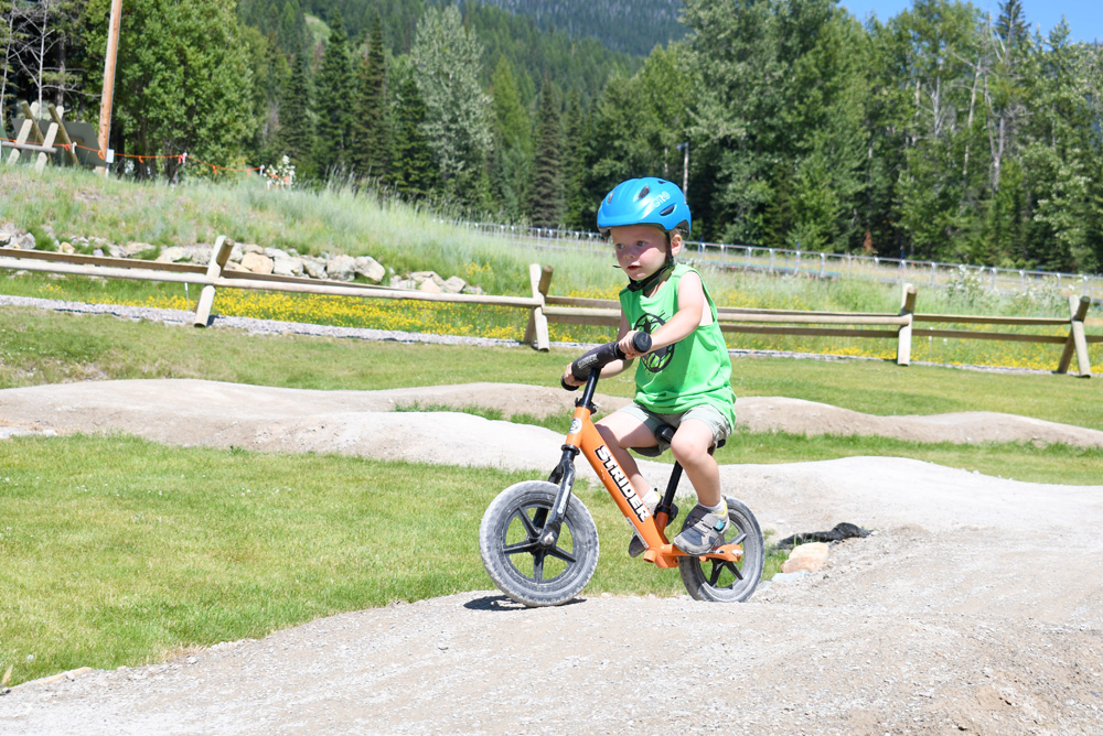 Whitefish Mountain Resort strider bike park trails for kids and balance bikes