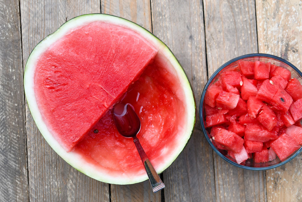 make a DIY watermelon fruit bowl