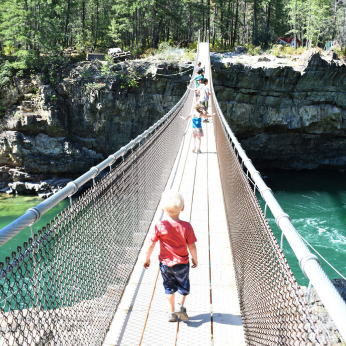 Kootenai Falls & Swinging Bridge | A Montana Family Adventure