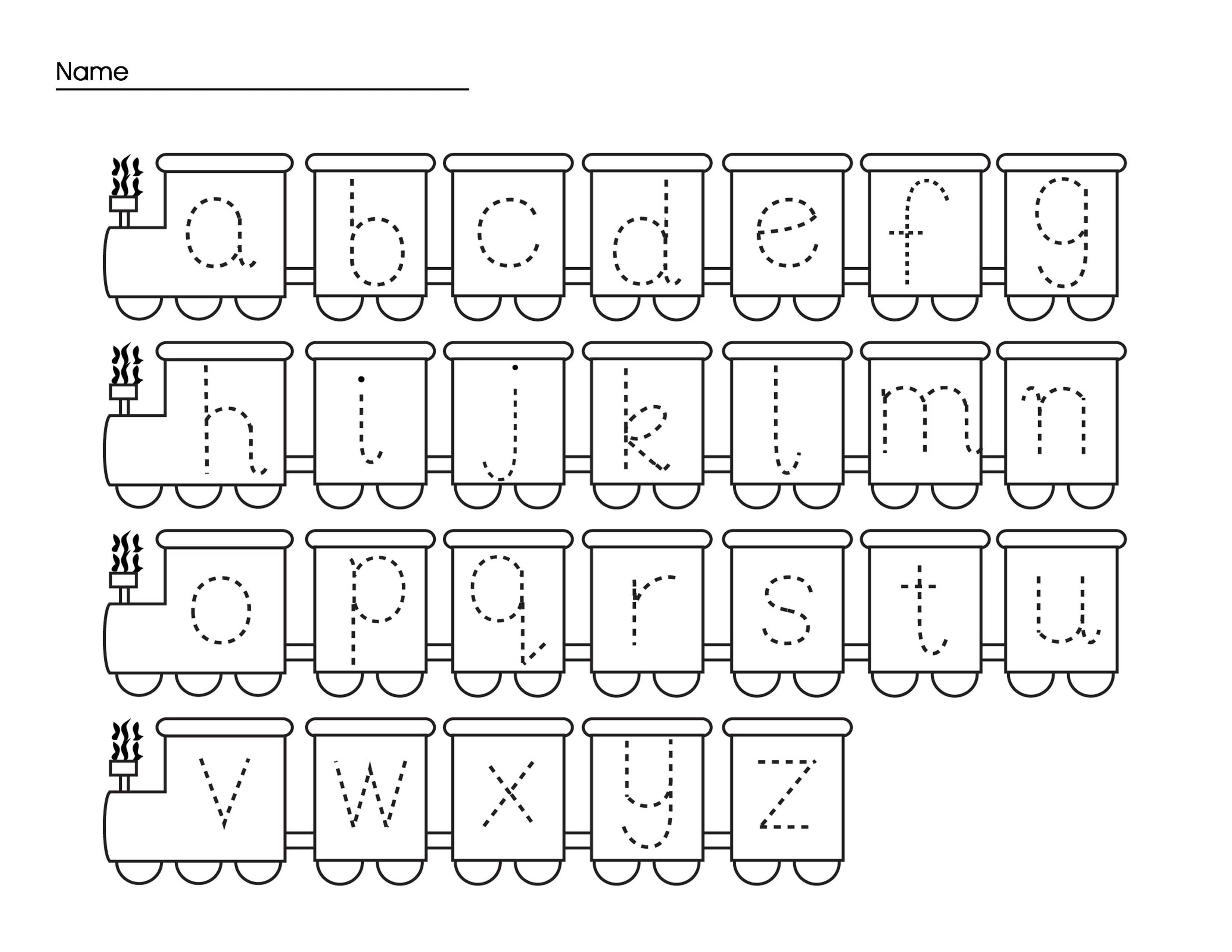 Tracing Letters Train