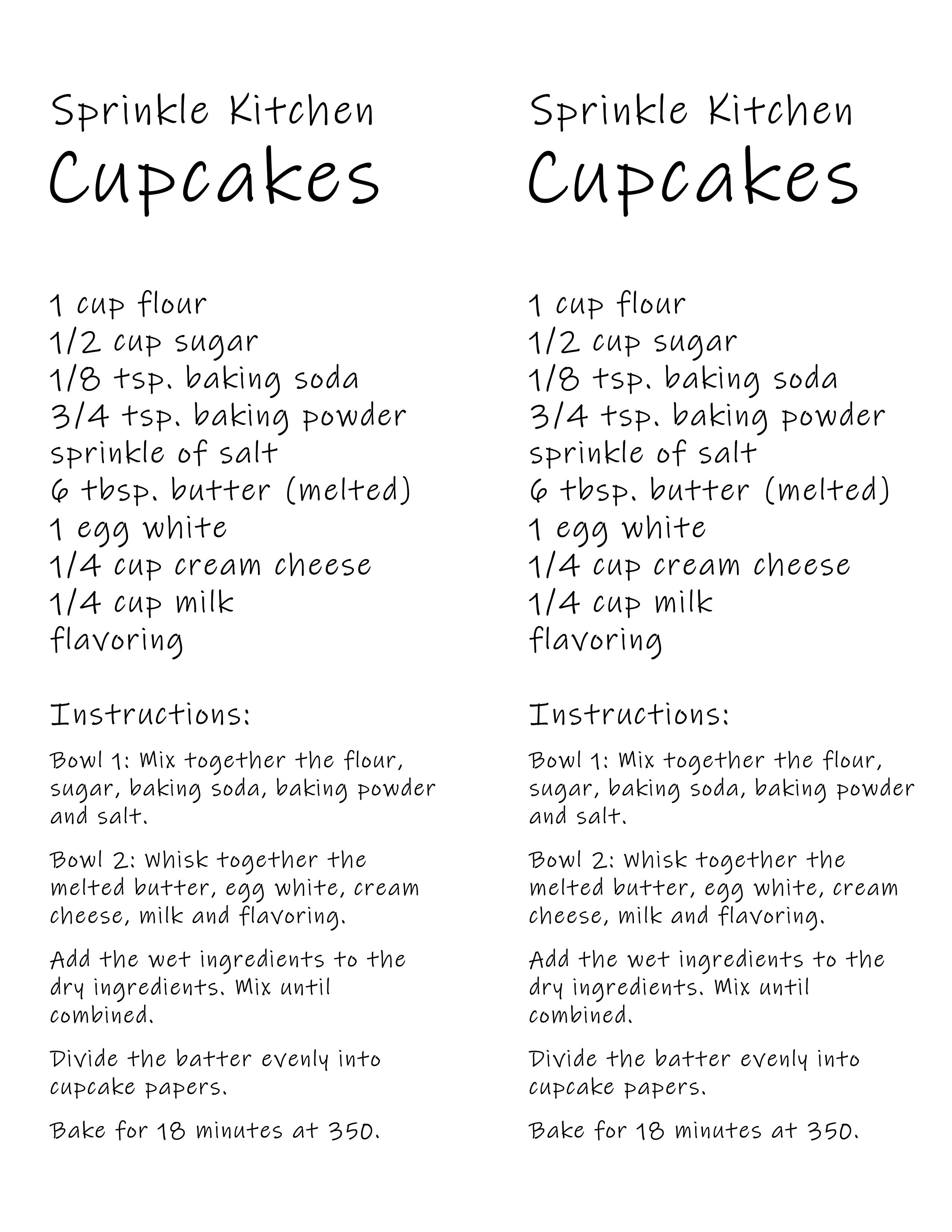 Sprinkle Kitchen easy kids cupcake recipe